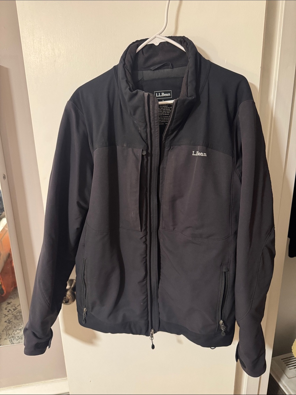 L.L. Bean Men's Black Jacket with Stand Collar
